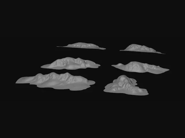 3D model for Green-Capped Mountain Clusters