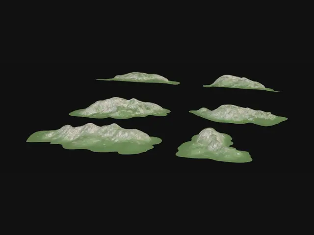3D model for Green-Capped Mountain Clusters