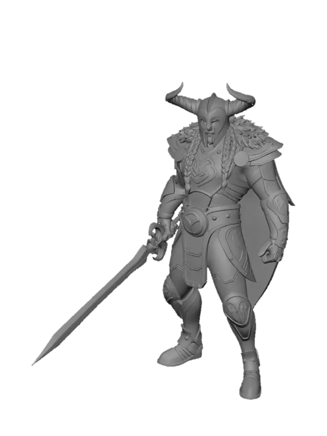 3D model for Golden Horned Knight
