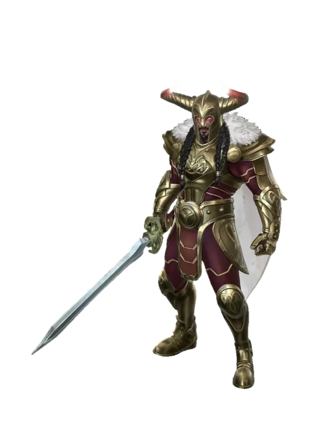 3D model for Golden Horned Knight
