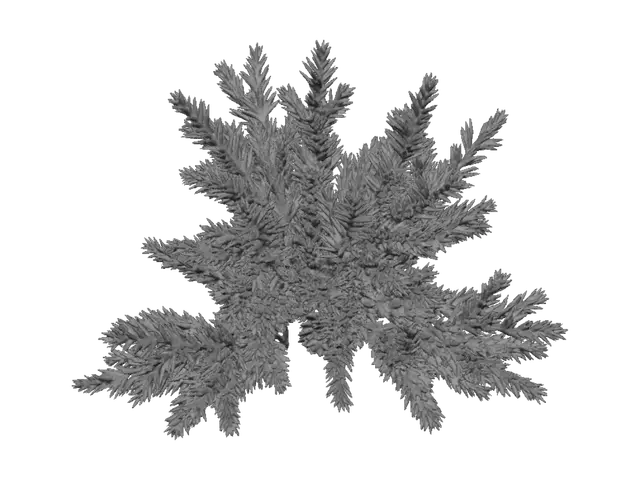 3D model for Evergreen Sprig with Pine Cone