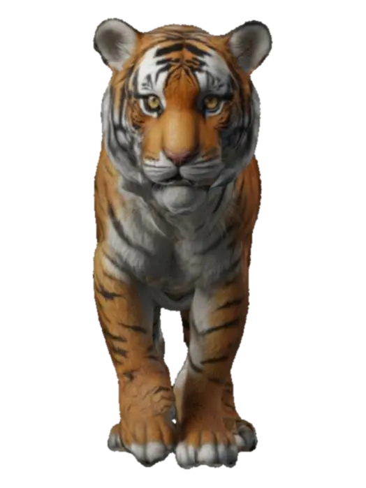 Tiger Stride - Bigcat 3D model, vytvořený pomocí AI