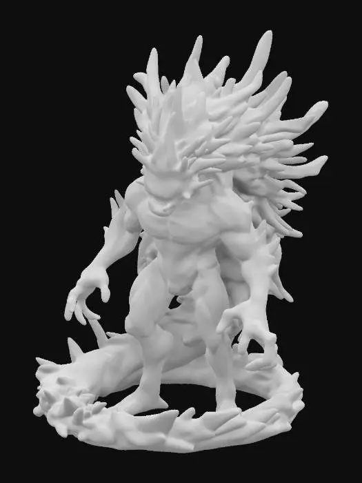 3D model for A todd macfarlane styled drawing of a frost wind elemental creature