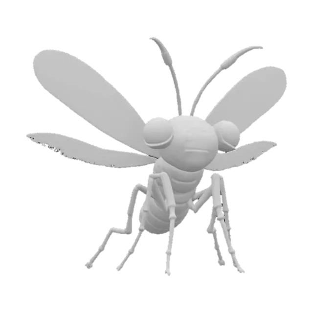 3D model for muchozmorek - fantastyczna postać. zmorka z cechami muchy. do gry. w stylu kreskówkowym