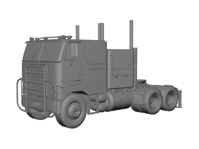 3D model for Weathered Semi Truck