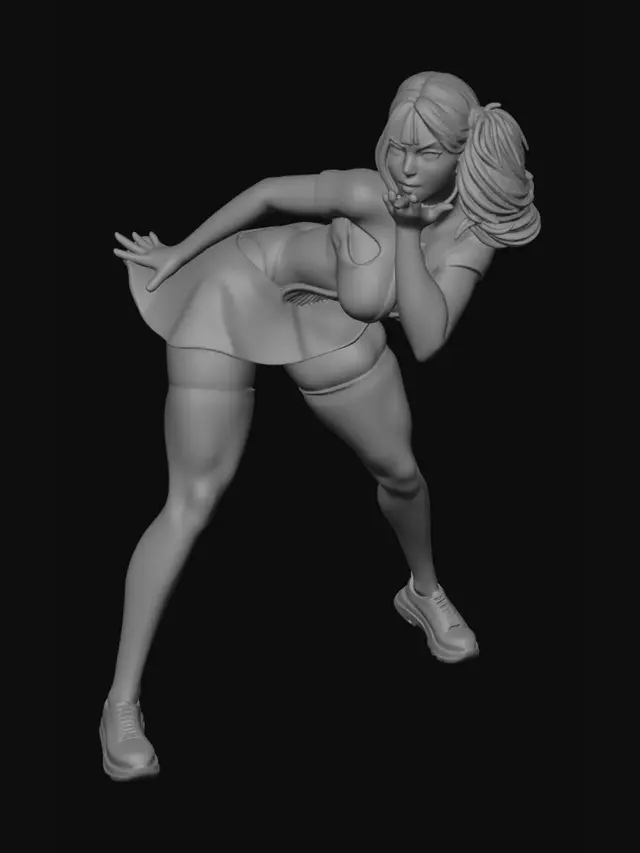 3D model for Playful Lean Pose