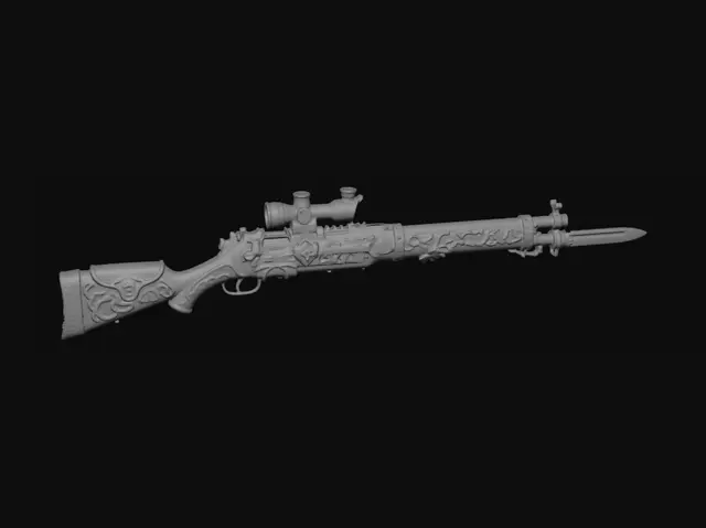 3D model for Ornate Steampunk Rifle