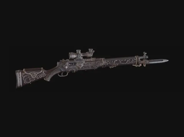 3D model for Ornate Steampunk Rifle