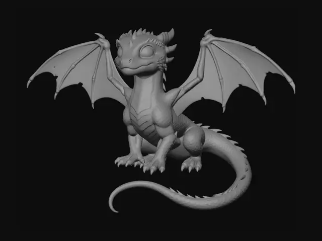 3D model for Crimson Ember Dragon