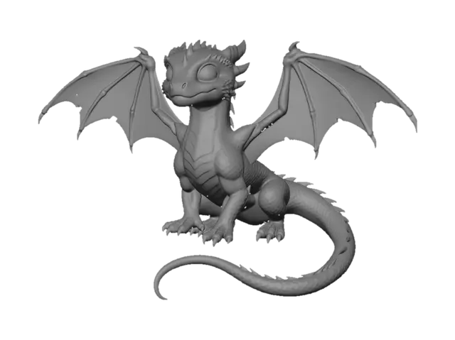 3D model for Crimson Ember Dragon