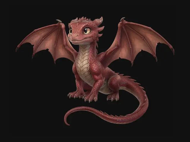 3D model for Crimson Ember Dragon