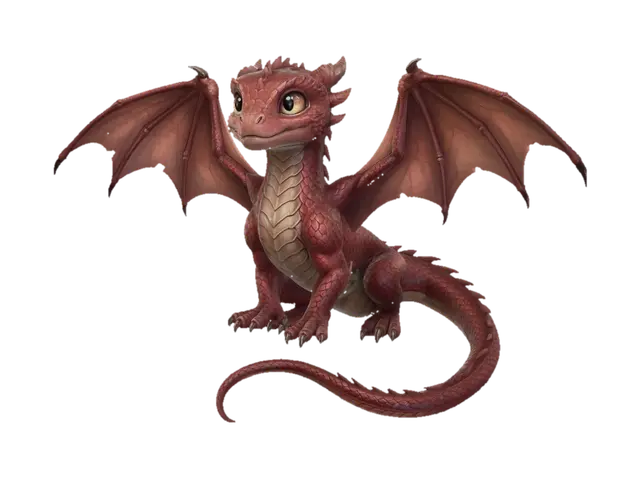 3D model for Crimson Ember Dragon