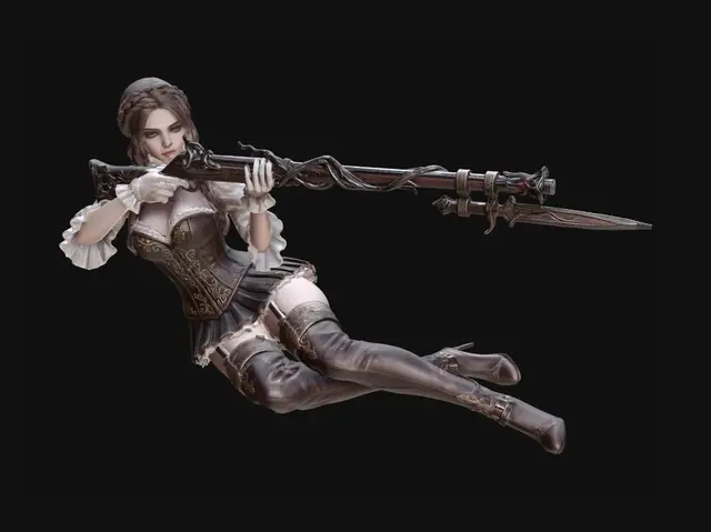3D model for Aiming Riflewoman