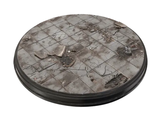 Cracked Tile Platform 3D model, vytvořený pomocí AI