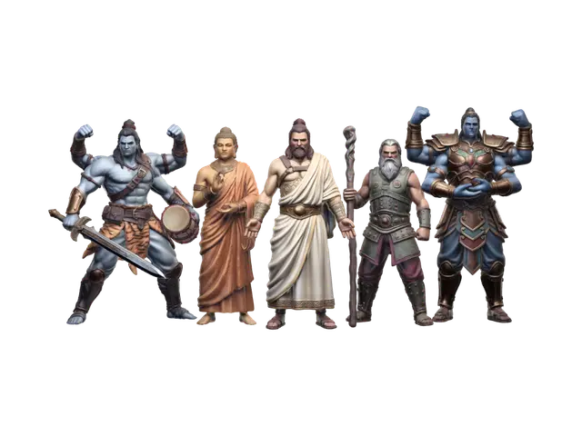 Team Belief – United Against Evil - Titans 3D model, vytvořený pomocí AI