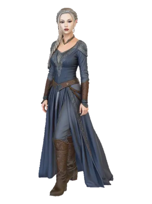 Warrior Princess - Braid 3D model, AI generated