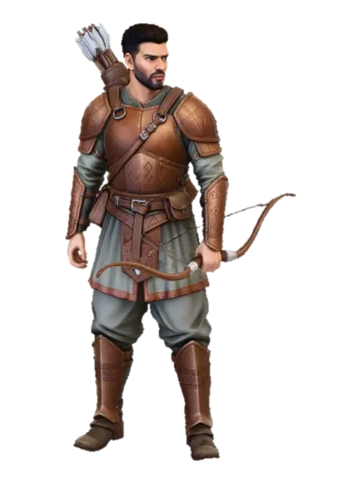 Archer Warrior - Brave 3D model, vytvořený pomocí AI