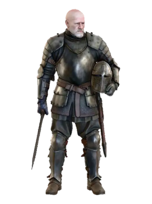 Knight in Armor - Plate 3D model, vytvořený pomocí AI