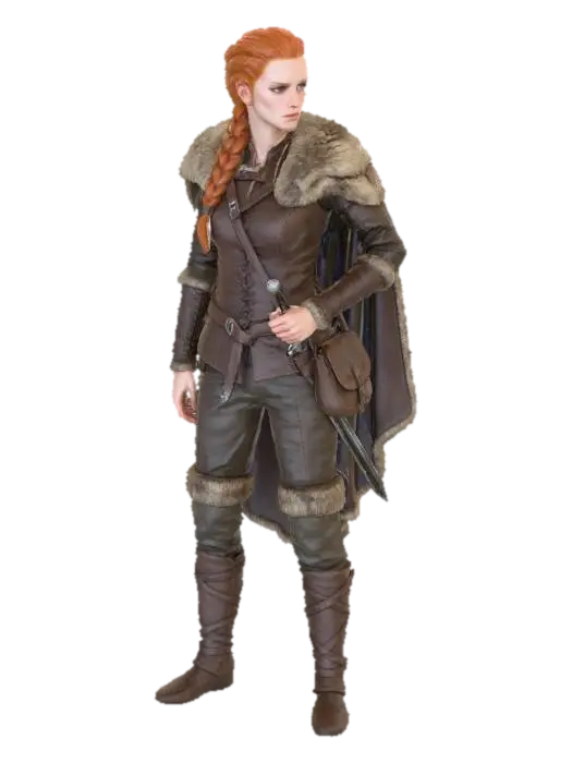 Warrior of the North - Norse 3D model, vytvořený pomocí AI
