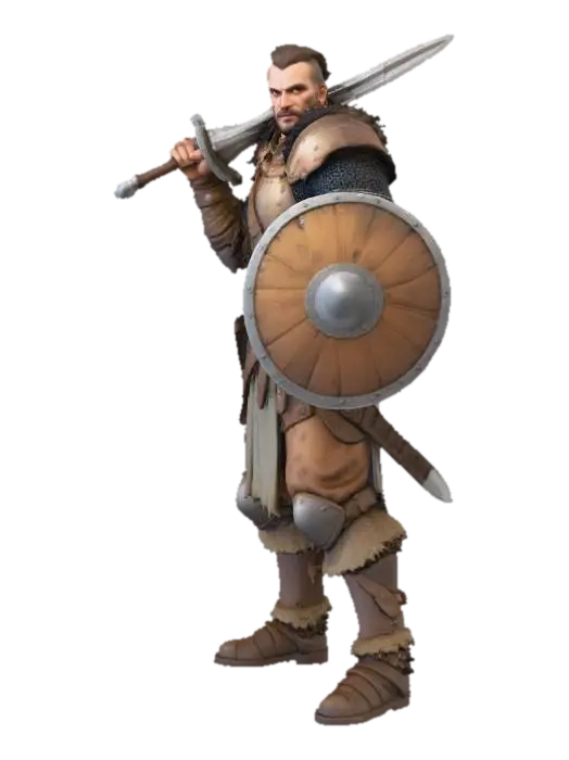 The Knight's Resolve - Mercenary 3D model, vytvořený pomocí AI