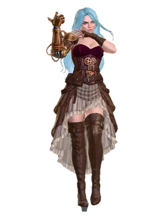 Clockwork Siren - Sophisticated 3D model, vytvořený pomocí AI