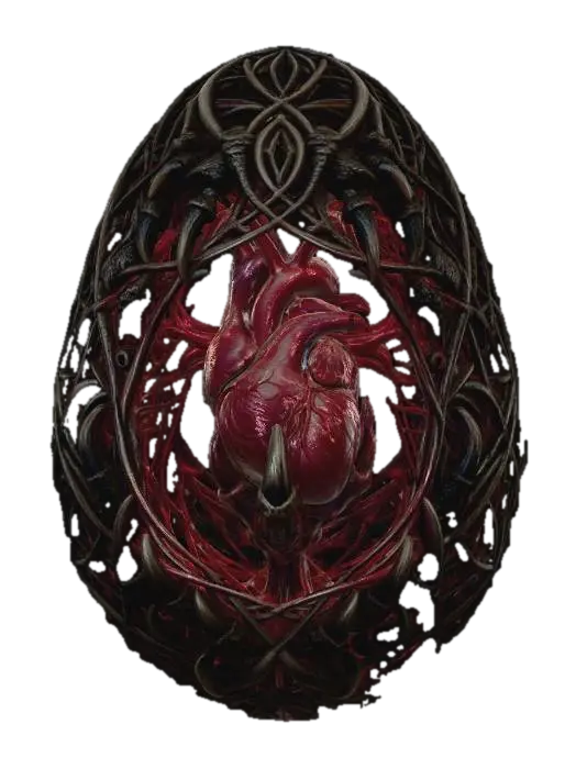Egg, #EasterEgg2026# - Heart 3D model, vytvořený pomocí AI