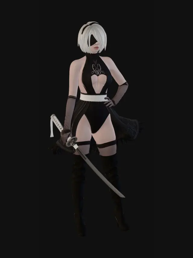 3D model for Blindfolded Swordswoman