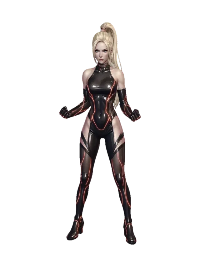 Dawn - Synthetic Reincarnation - Villian 3D model, vytvořený pomocí AI