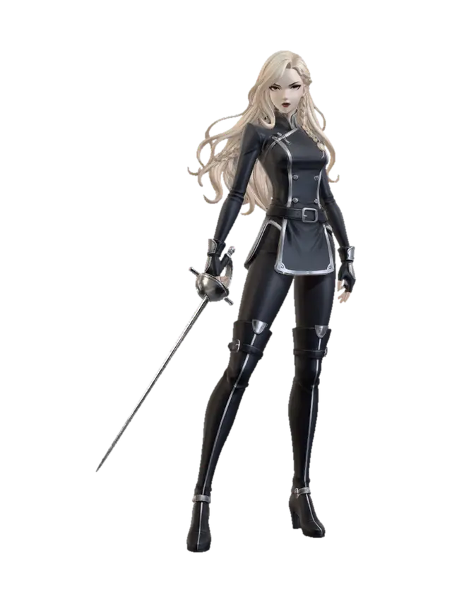 Ebonblade Valkyrie - Glossy AI 생성 3D 모델