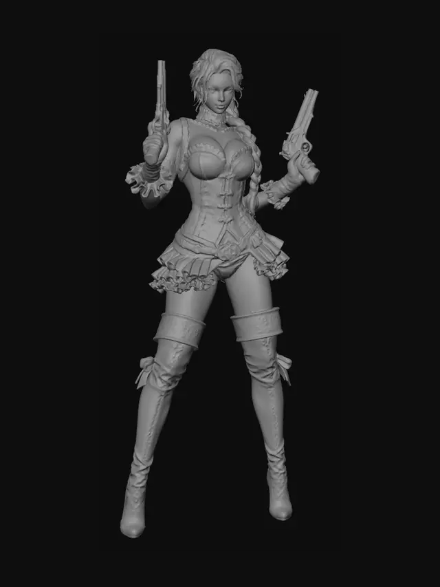 3D model for Steampunk Gunslinger