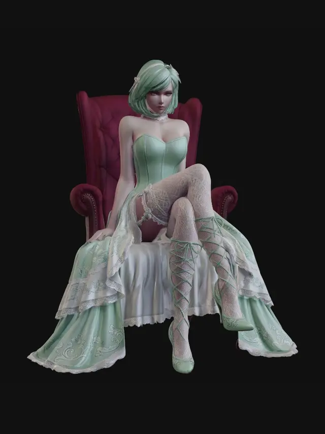 3D model for Baroque Princess in Mint