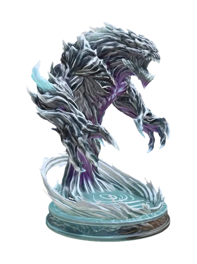 Water Elemental - Sorcery 3D model, vytvořený pomocí AI