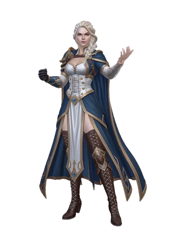 Sorceress of the Tides - Wow 3D model, vytvořený pomocí AI