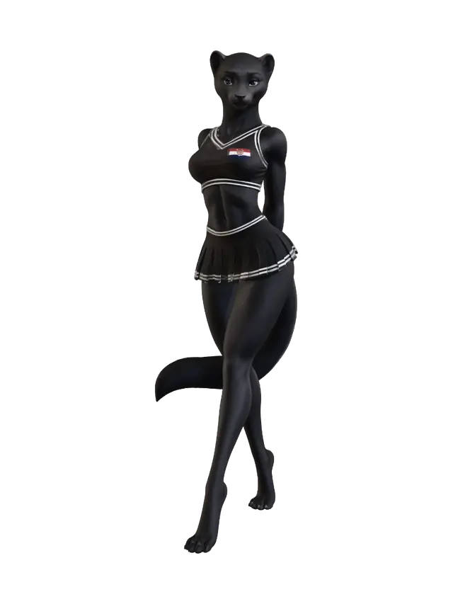 3D model for Midnight Panther Cheerleader