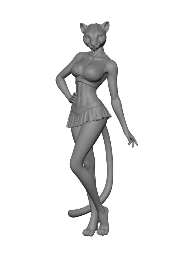 3D model for Cheetah Cheerleader in Brazil Colors