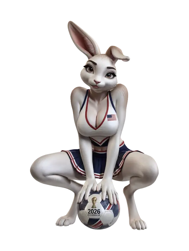 3D model for World Cup Bunny in USA Team Outfit