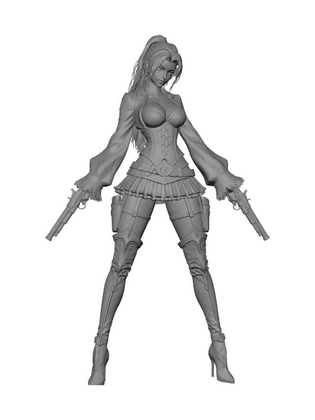 3D model for Gilded Gunslinger