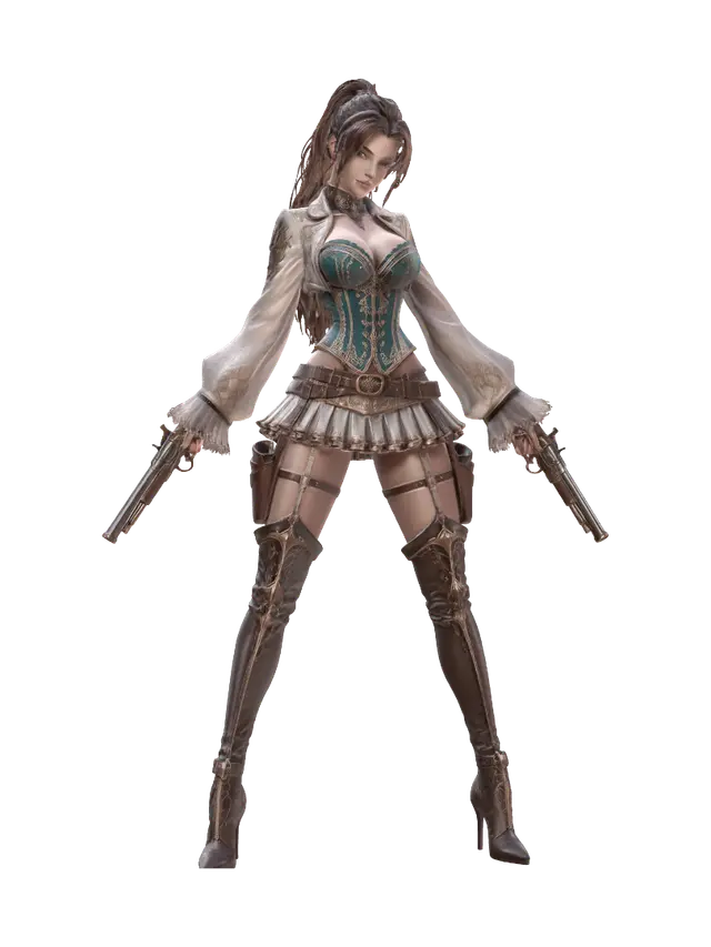 3D model for Gilded Gunslinger