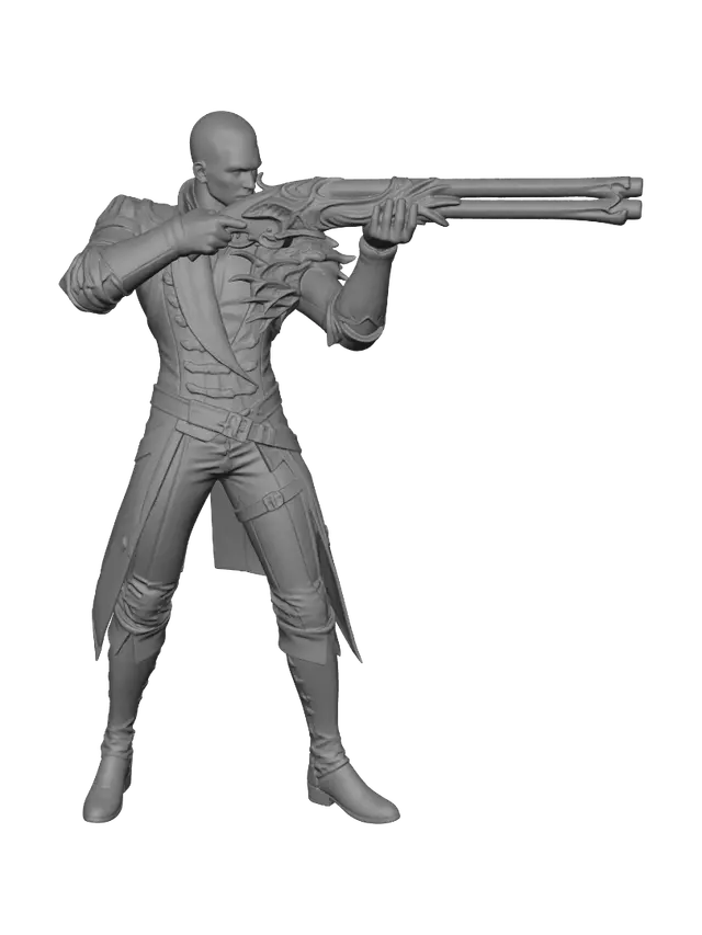 3D model for Crimson Armored Gunslinger