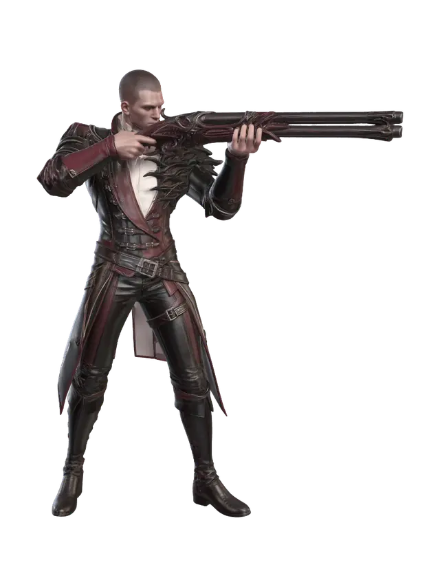 3D model for Crimson Armored Gunslinger
