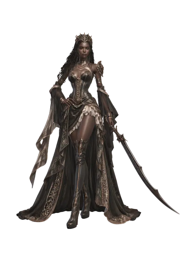 Gilded Empress - Polished 3D model, vytvořený pomocí AI