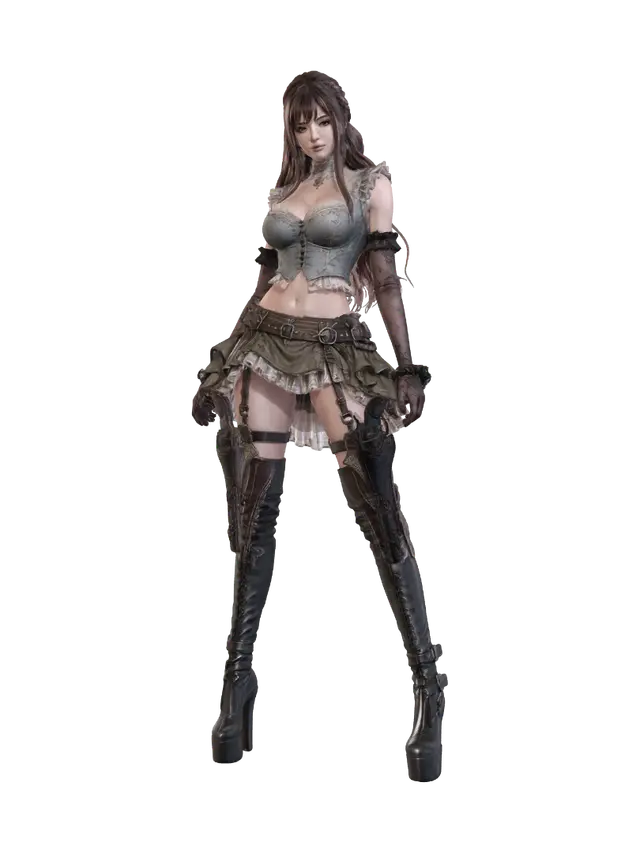 3D model for Gunslinging Elegance