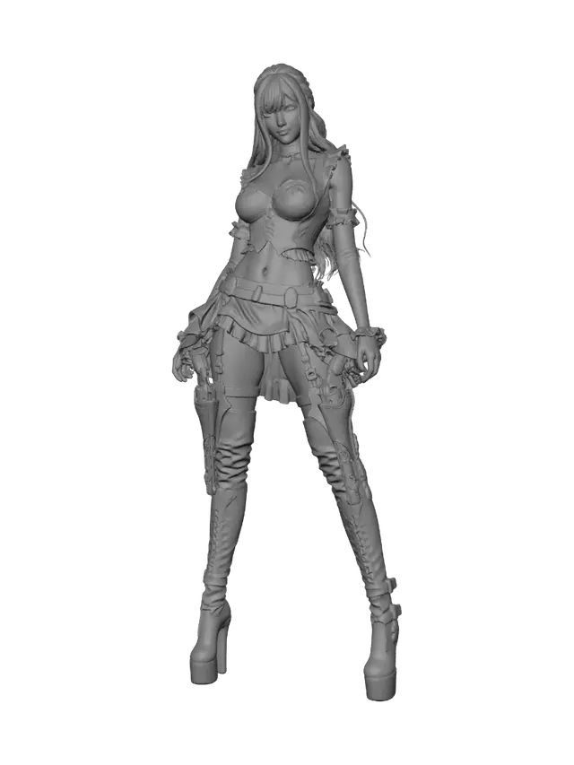 3D model for Gunslinging Elegance
