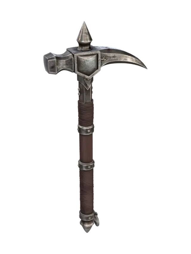 Little Warhammer - Mace 3D model, vytvořený pomocí AI