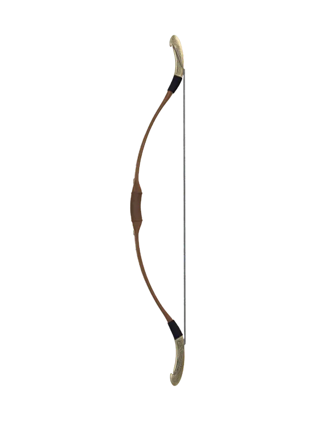 Recurved Short Bow - Archery 3D model, vytvořený pomocí AI