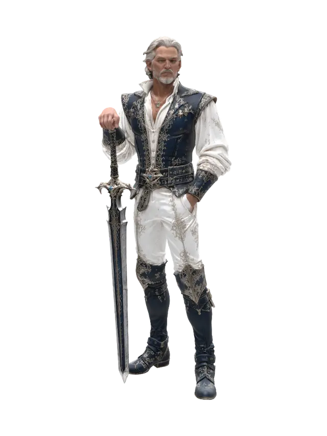 Modelo 3D de Arthur - Senior Warden - Rococo, gerado por IA