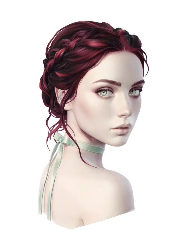 Feminine - The Gaze 3D model, vytvořený pomocí AI