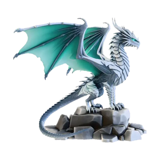 Azure Majesty - Glacial 3D model, vytvořený pomocí AI