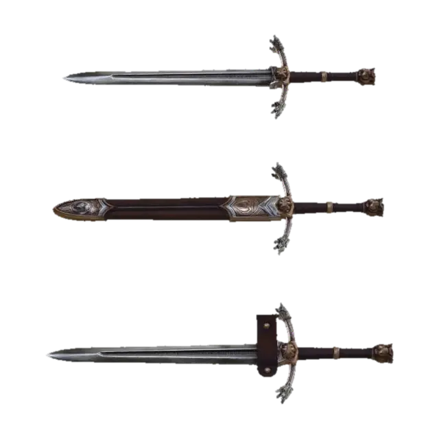 Animalistic Greatsword 3D model, vytvořený pomocí AI