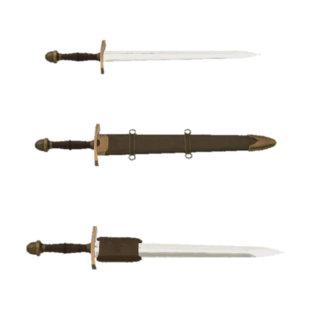 Early Longsword - Legendary 3D model, vytvořený pomocí AI